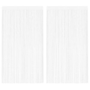 vidaXL String-verhot 2 kpl 140x250 cm Valkoinen