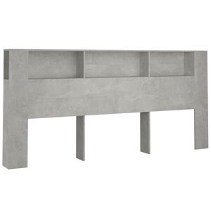 vidaXL S&auml;ngynp&auml;&auml;ty s&auml;ilytystilalla betoninharmaa 220x18,5x104,5 cm