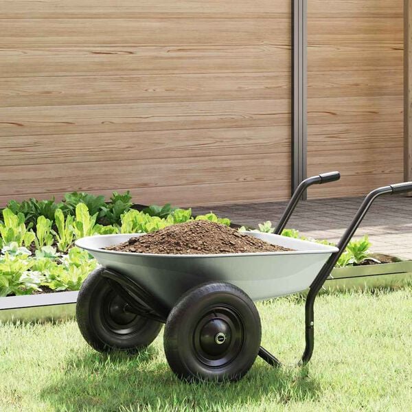 vidaXL Puutarhak&auml;rryn tarjotin vaihto Hopea 90 x 63 x 28 cm Ter&auml;s