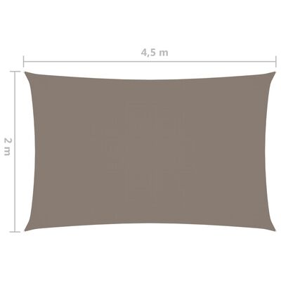 vidaXL Aurinkopurje Oxford-kangas suorakaide 2x4,5 m harmaanruskea