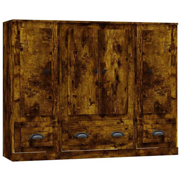 vidaXL Kaapit 3 kpl savutammi tekninen puu