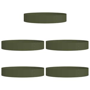vidaXL Ruukkurenka 5 pcs Oliivivihre&auml; 120 x 120 x 20 cm
