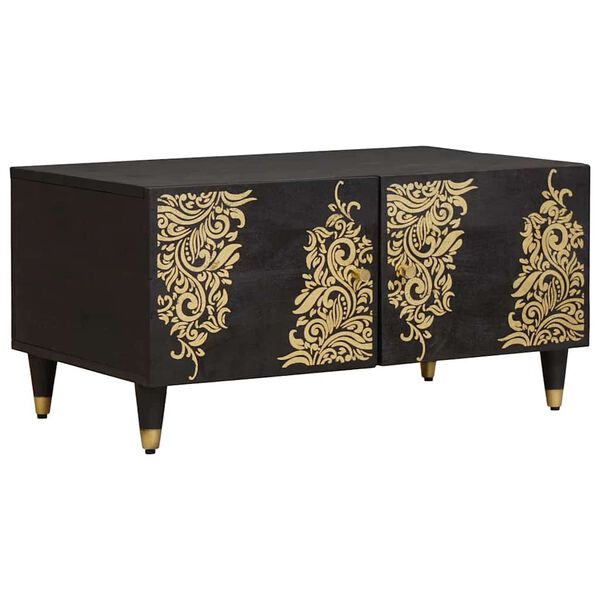 vidaXL Sohvapöytä Musta 80 x 50 x 40 cm Kiinteä mango puu