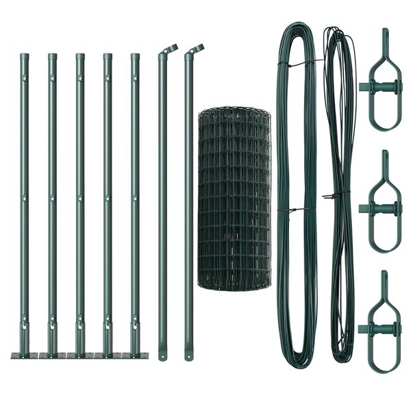 vidaXL Aita ja Tuki Vihre&auml; 0,4 x 10 m Ter&auml;s ja PVC