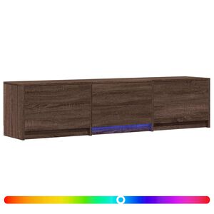 vidaXL TV-kaappi LED-valolla Ruskea tammi 165 x 34 x 40 cm