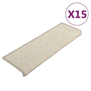 vidaXL Portaiden matot 15 kpl 65x21x4 cm hopeanv&auml;rinen suorakaiteen muotoinen reuna