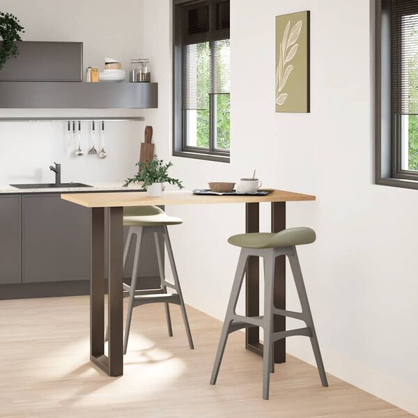 vidaXL Baarip&ouml;yd&auml;n jalat U-muotoiset 2 kpl Luonnonv&auml;rinen ter&auml;s 50x(100-101) cm Ter&auml;s