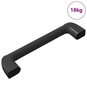vidaXL Kahva Yksiv&auml;rinen 69 pcs Musta 380 x 34 x 85 mm Alumiini ja PP