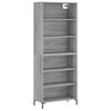 vidaXL Kaappi harmaa Sonoma 69,5x32,5x180 cm tekninen puu