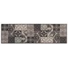 vidaXL Keitti&ouml;matto musta mosaiikki 300 x 60 cm 100% polyamidi