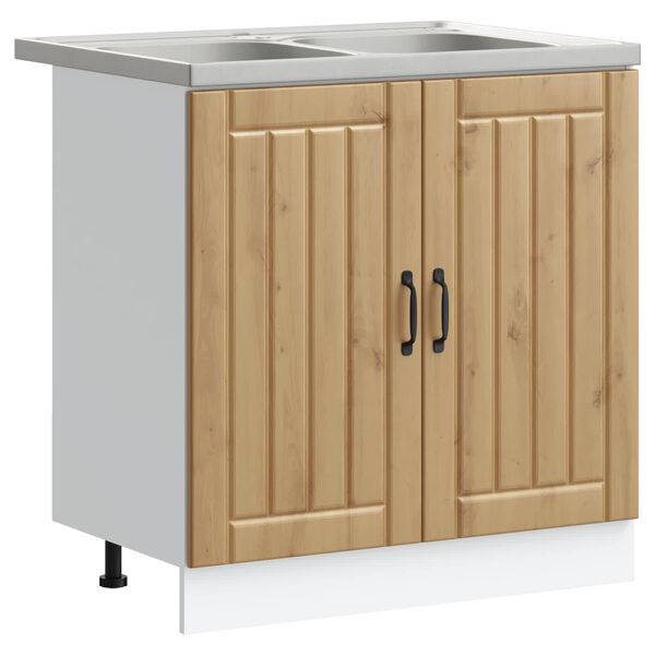 vidaXL Pesuallas-kaappi ovella Lucca 2 pcs Artisan tammi Tekninen puu