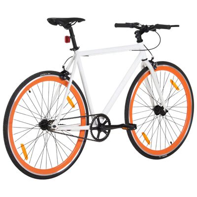 vidaXL Polkupyörä vaihteeton oranssi ja valkoinen 700c 51 cm
