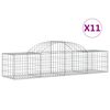 vidaXL Kaarevat kivikorit 11 kpl 200x50x40/60 cm galvanoitu rauta