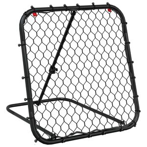 vidaXL Jalkapallon palautusverkko musta 84x73x60-80 cm ter&auml;s