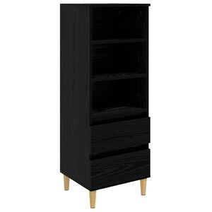 vidaXL Korkea kaappi Musta tammi 40 x 36 x 110 cm Tekninen puu