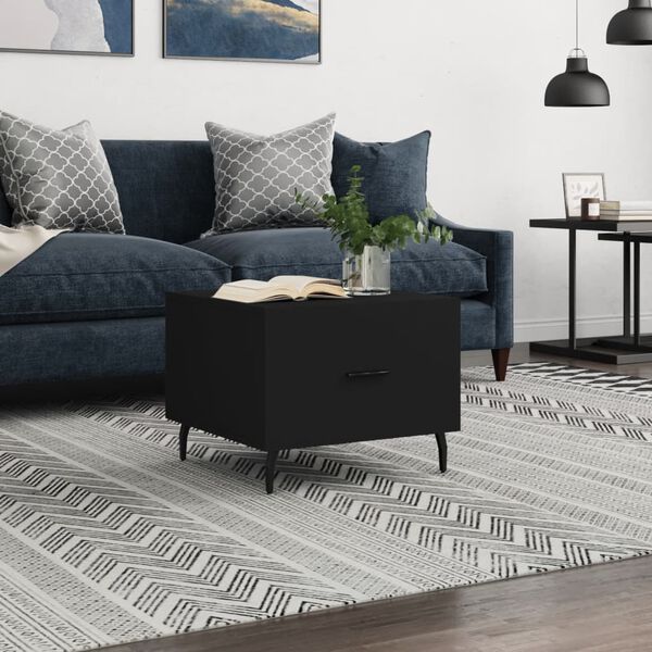 vidaXL Sohvap&ouml;yt&auml; musta 50x50x40 cm tekninen puu