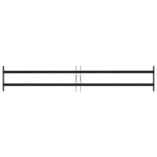 vidaXL Ikkunaverkko Musta 176 x 30 cm Jauhemaalattu Ter&auml;s