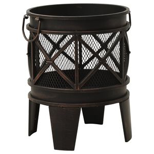 vidaXL Rustiikkinen tulimalja ja hiilihanko &Phi;42x54 cm ter&auml;s