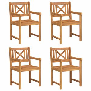 vidaXL Puutarhatuolit 4 pcs Luonnollinen Tihe&auml; akasiapuu