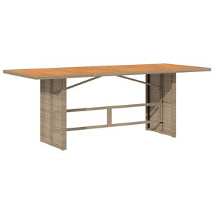 vidaXL Puutarhap&ouml;yt&auml; akasiapuu ja polyrottinki beige 190x80x74 cm