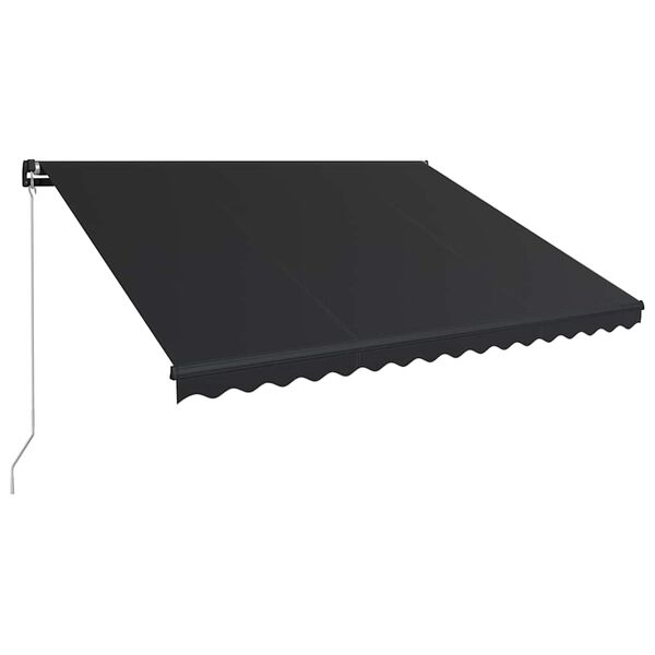 vidaXL Sisäänkelattava markiisi LED-valoilla 450x300 cm antrasiitti