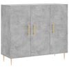 vidaXL Senkki betoninharmaa 90x34x80 cm tekninen puu