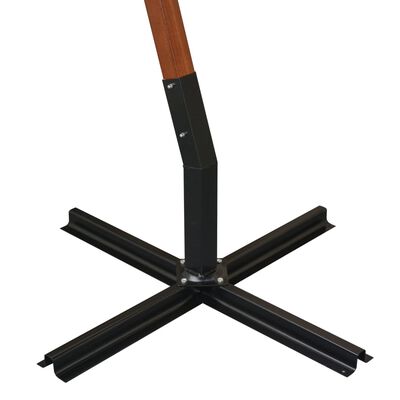 vidaXL Riippuva päivänvarjo tangolla taupe 3,5x2,9 m täysi kuusi