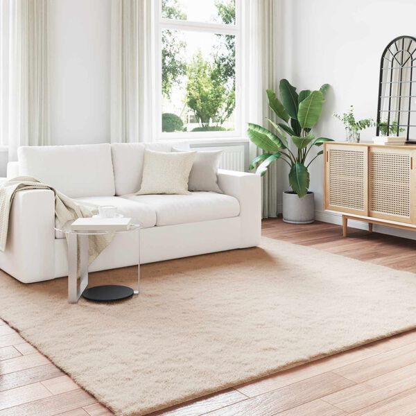 vidaXL Keinotekoinen Kanin Turkis Matto Olite Harmaanruskea Polyesteri