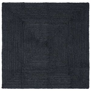vidaXL Alue Matto Tummanharmaa 120 x 120 cm Juutti