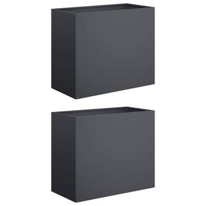 vidaXL Puutarha ruukku 2 kpl Antrasiitti 60 x 30 x 40 cm