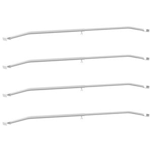 vidaXL Tarvike per&auml;vaunuille 4 pcs Hopea 100-145 cm Alumiini