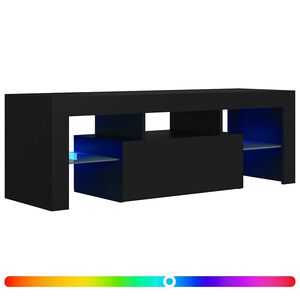 vidaXL TV-taso LED-valoilla musta 120x35x40 cm