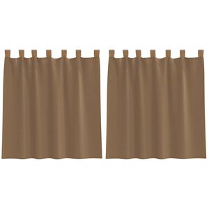vidaXL Voile-verhot lenkeill&auml; 2 kpl vaaleanruskea 140x140 cm