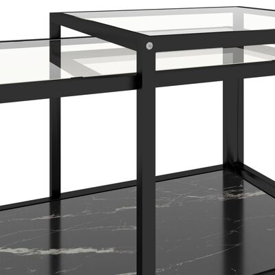 vidaXL Teepöydät 2 kpl karkaistu lasi musta