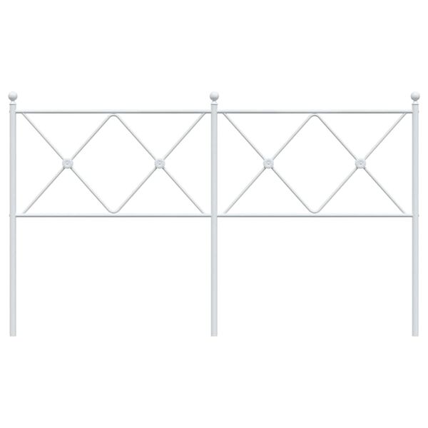 vidaXL Metallinen vaihtop&auml;&auml;ty valkoinen 160 cm