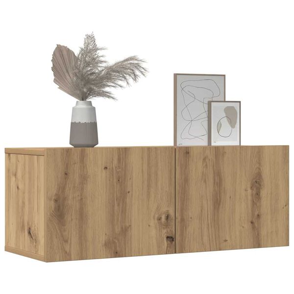 vidaXL TV-kaapit sein&auml;kiinnitett&auml;v&auml; 2 kpl artesaani tammi 80x30x30 cm