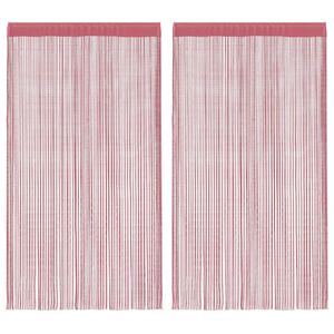 vidaXL String-verhot 2 kpl pinkki 140x250 cm