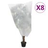 vidaXL Kasvien fleecepeite kiristysnaruilla 8 kpl 70 g/m&sup2; 0,8x1,2 m