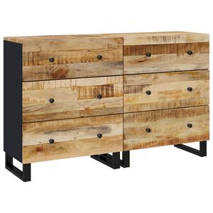vidaXL Senkit 2 kpl 60x33x75 cm karkea mangopuu