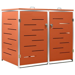 vidaXL Kahden roska-astian vaja 138x77,5x115 cm ruostumaton ter&auml;s