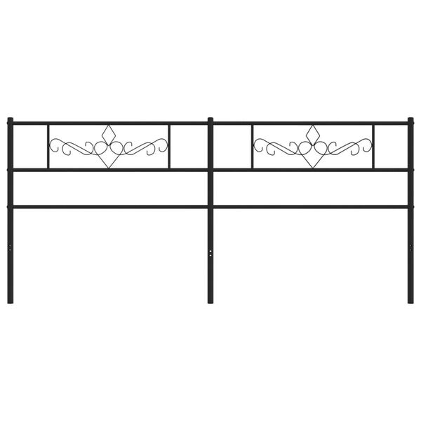 vidaXL Metallinen vaihtop&auml;&auml;ty musta 193 cm