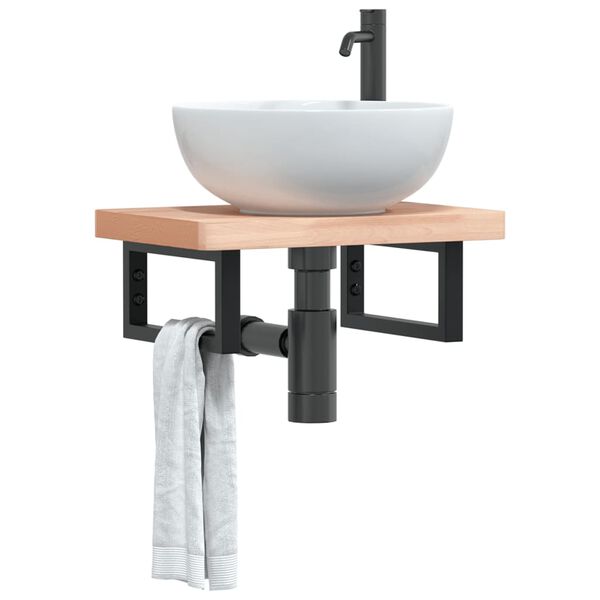 vidaXL Pesualtaan hyllytelineet 2 kpl musta suorakaide ter&auml;s