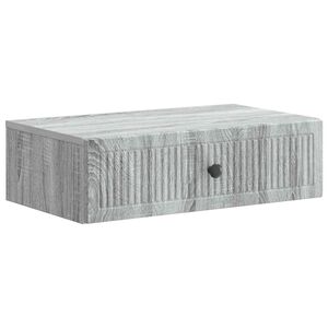 vidaXL Sein&auml;lle Asennettava Sivup&ouml;yt&auml; Harmaa sonoma 59 x 34,5 x 17 cm