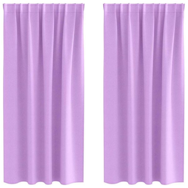 vidaXL Piment&auml;v&auml; verho renkailla 2 pcs Violetti 175 x 140 cm