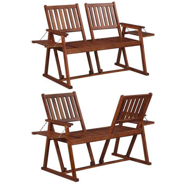 vidaXL Puutarhapenkki 165 cm t&auml;ysi akaasiapuu