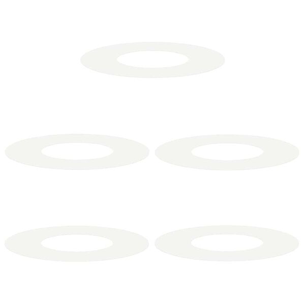 vidaXL sopiva Litteille puu renkaalle 5 pcs Valkoinen &Oslash;30 / 60 cm Ter&auml;s