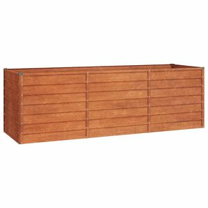 vidaXL Korotettu kukkalaatikko ruoste 240x80x77 cm Corten ter&auml;s