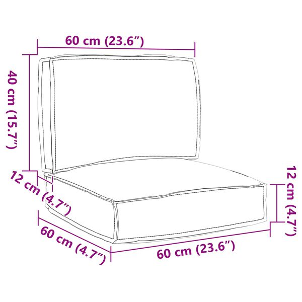 vidaXL Palletin tyynykokoelma 2 pcs Antrasiitti Oxford-kangas