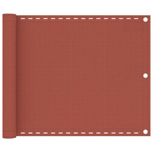 vidaXL Parvekkeen suoja terrakotta 75x300 cm HDPE