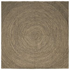 vidaXL Alue Matto Luonnollinen ja musta 300 x 300 cm Juutti